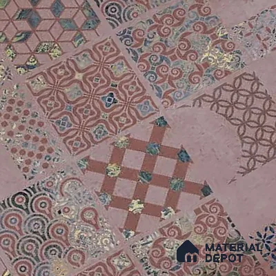 Moroccan Wall Tile TL 06402 K Nebula Purple Decor 4 ft x 2 ft Vitrified Matte Finish - 9 mm | Suitable for Living Room, Bedroom & Bathroom