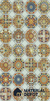 Moroccan Wall Tile TL 06402 L Nebula Verde Decor 4 ft x 2 ft Vitrified Matte Finish - 9 mm | Suitable for Living Room, Bedroom & Bathroom