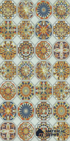 Moroccan Wall Tile TL 06402 L Nebula Verde Decor 4 ft x 2 ft Vitrified Matte Finish - 9 mm | Suitable for Living Room, Bedroom & Bathroom