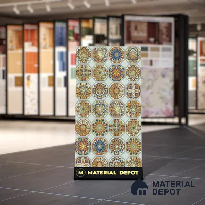 Moroccan Wall Tile TL 06402 L Nebula Verde Decor 4 ft x 2 ft Vitrified Matte Finish - 9 mm | Suitable for Living Room, Bedroom & Bathroom