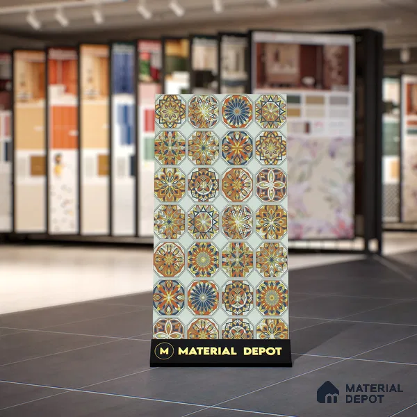 Moroccan Wall Tile TL 06402 L Nebula Verde Decor 4 ft x 2 ft Vitrified Matte Finish - 9 mm | Suitable for Living Room, Bedroom & Bathroom