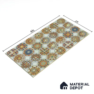 Moroccan Wall Tile TL 06402 L Nebula Verde Decor 4 ft x 2 ft Vitrified Matte Finish - 9 mm | Suitable for Living Room, Bedroom & Bathroom