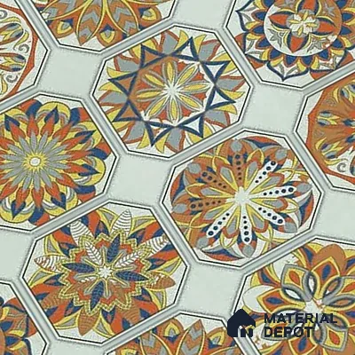 Moroccan Wall Tile TL 06402 L Nebula Verde Decor 4 ft x 2 ft Vitrified Matte Finish - 9 mm | Suitable for Living Room, Bedroom & Bathroom