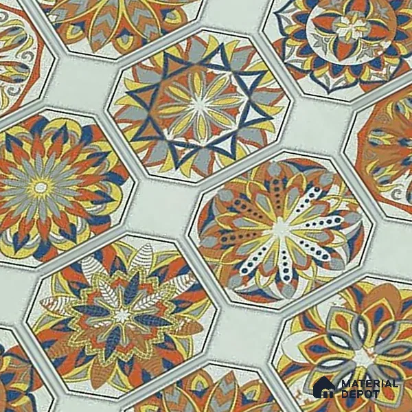 Moroccan Wall Tile TL 06402 L Nebula Verde Decor 4 ft x 2 ft Vitrified Matte Finish - 9 mm | Suitable for Living Room, Bedroom & Bathroom