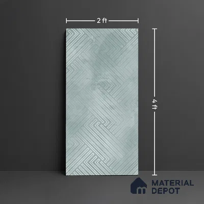 Marble Floor & Wall Tile TL 06402 Y Nebula Green HL 4 ft x 2 ft Vitrified Matte Finish - 9 mm |