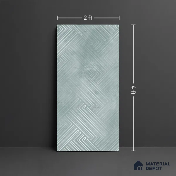 Marble Floor & Wall Tile TL 06402 Y Nebula Green HL 4 ft x 2 ft Vitrified Matte Finish - 9 mm |
