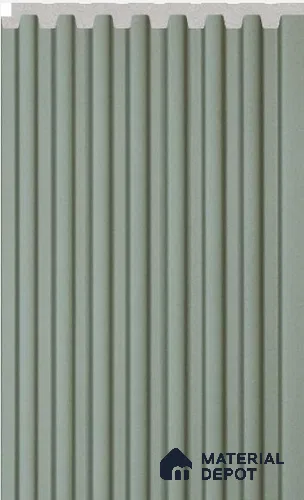 Sage Green Plain Colour Louver PN 02715 S 9.5 ft x 4.8 inch Charcoal Panel - 10 mm | Suitable for Feature Wall, TV Unit & Living Room | Width is Subjected to 5% Variation