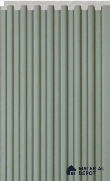 Sage Green Plain Colour Louver PN 02715 I 8 ft x 4.8 inch Charcoal Panel - 10 mm | Suitable for Feature Wall, TV Unit & Living Room | Width is Subjected to 5% Variation