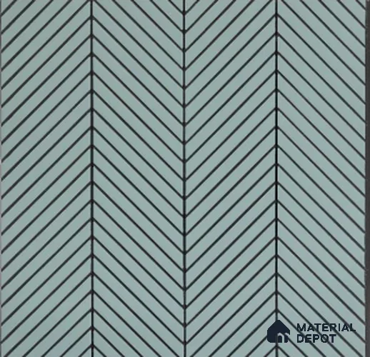 Aqua Chevron Plain Colour Louver PN 02725 E 8 ft x 12 inch Charcoal Panel - 5 mm | Suitable for Feature Wall, TV Unit & Living Room | Width is Subjected to 5% Variation