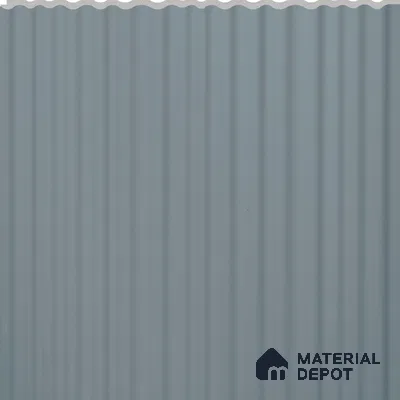 Grey Ribbed Plain Colour Louver PN 02733 B 8 ft x 12 inch Charcoal Panel - 7 mm | Suitable for Feature Wall, TV Unit & Living Room | Width is Subjected to 5% Variation