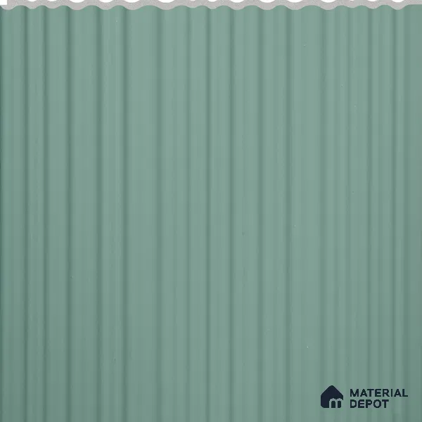 Teal Ribbed Plain Colour Louver PN 02733 G 9.5 ft x 12 inch Charcoal Panel - 7 mm | Suitable for Feature Wall, TV Unit & Living Room | Width is Subjected to 5% Variation