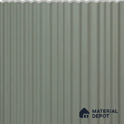 Olive Ribbed Plain Colour Louver PN 02733 C 8 ft x 12 inch Charcoal Panel - 7 mm | Suitable for Feature Wall, TV Unit & Living Room | Width is Subjected to 5% Variation