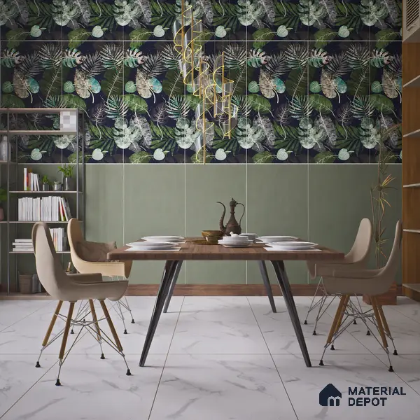 TL 00675 Punch Green Matte Finish 4 ft x 2 ft Full Body Vitrified Tile
