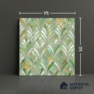 Wall Tile TL 10035 | CRV-84 | 1 ft x 1 ft  Finish Ceramic Tile - 10 mm | Suitable for Living Room, Bedroom, Bathroom & Kitchen | Please Expect a Slight Variation of Pattern