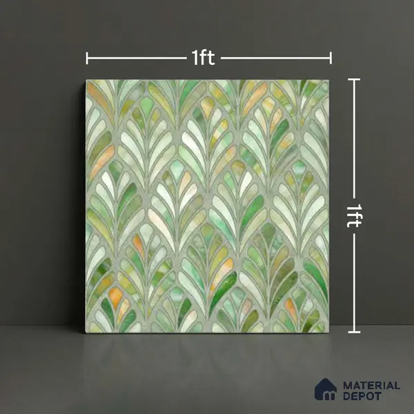 Wall Tile TL 10035 | CRV-84 | 1 ft x 1 ft  Finish Ceramic Tile - 10 mm | Suitable for Living Room, Bedroom, Bathroom & Kitchen | Please Expect a Slight Variation of Pattern
