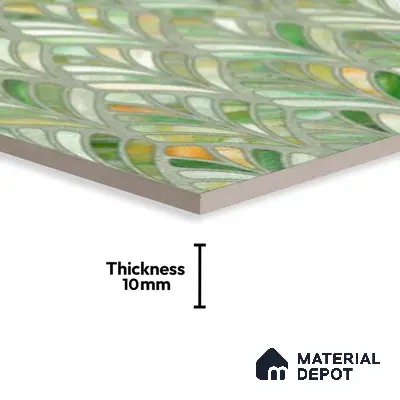 Wall Tile TL 10035 | CRV-84 | 1 ft x 1 ft  Finish Ceramic Tile - 10 mm | Suitable for Living Room, Bedroom, Bathroom & Kitchen | Please Expect a Slight Variation of Pattern