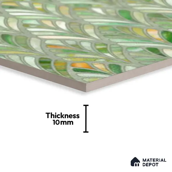 Wall Tile TL 10035 | CRV-84 | 1 ft x 1 ft  Finish Ceramic Tile - 10 mm | Suitable for Living Room, Bedroom, Bathroom & Kitchen | Please Expect a Slight Variation of Pattern