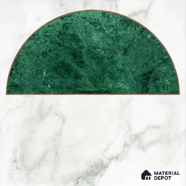 Moroccan Floor & Wall Tile TL 10017 | CRV-107 | 1 ft x 1 ft Matte Finish Ceramic Tile - 10 mm | Suitable for Bathroom, Kitchen, Balcony | Please Expect a Slight Variation of Pattern