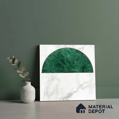 Moroccan Floor & Wall Tile TL 10017 | CRV-107 | 1 ft x 1 ft Matte Finish Ceramic Tile - 10 mm | Suitable for Bathroom, Kitchen, Balcony | Please Expect a Slight Variation of Pattern