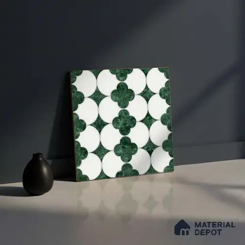 Wall Tile TL 10036 | CRV-85 | 1 ft x 1 ft Finish Ceramic Tile - 10 mm | Suitable for Living Room, Bedroom, Bathroom & Kitchen | Please Expect a Slight Variation of Pattern