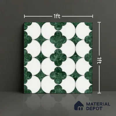 Wall Tile TL 10036 | CRV-85 | 1 ft x 1 ft  Finish Ceramic Tile - 10 mm | Suitable for Living Room, Bedroom, Bathroom & Kitchen | Please Expect a Slight Variation of Pattern (Sample)