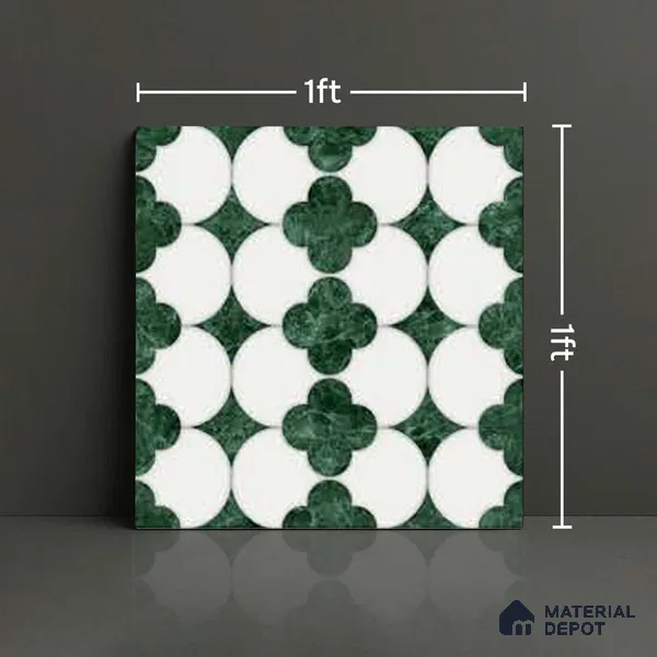 Wall Tile TL 10036 | CRV-85 | 1 ft x 1 ft  Finish Ceramic Tile - 10 mm | Suitable for Living Room, Bedroom, Bathroom & Kitchen | Please Expect a Slight Variation of Pattern (Sample)