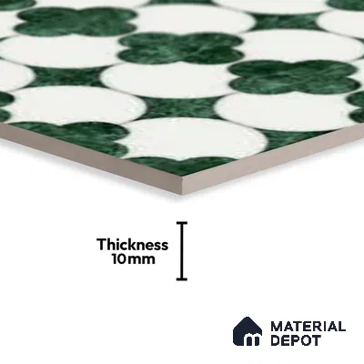 Wall Tile TL 10036 | CRV-85 | 1 ft x 1 ft  Finish Ceramic Tile - 10 mm | Suitable for Living Room, Bedroom, Bathroom & Kitchen | Please Expect a Slight Variation of Pattern (Sample)