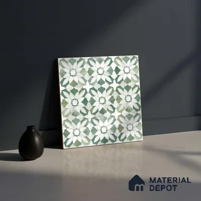 Moroccan Wall Tile TL 10025 | CRV-63 | 1 ft x 1 ft Matte Finish Ceramic Tile - 10 mm | Suitable for Bathroom, Kitchen, Balcony | Please Expect a Slight Variation of Pattern
