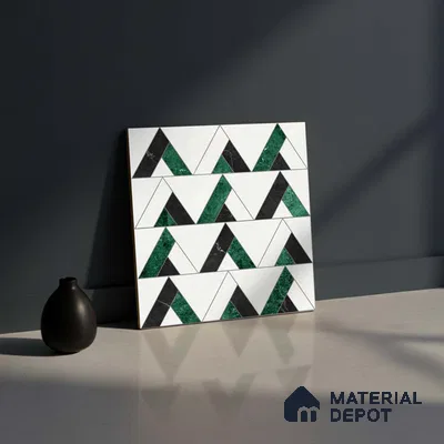 Moroccan Wall Tile TL 10018 | CRV-109 | 1 ft x 1 ft Matte Finish Ceramic Tile - 10 mm | Suitable for Bathroom, Kitchen, Balcony | Please Expect a Slight Variation of Pattern