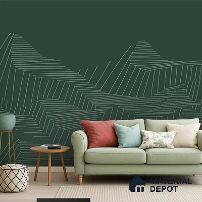 Verdant Topography Natural Art | WP 04156 B Non Woven Matte Finish Abstract Style Premium Customized size Wallpaper | 150 GSM WP01MTF Paper | (MOQ = 30 Sq. Ft.)