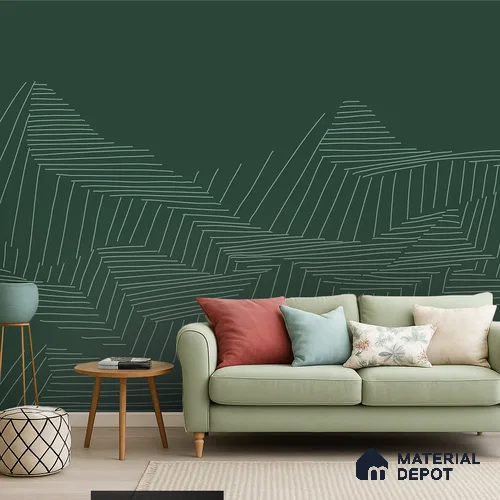 Verdant Topography Natural Art | WP 04156 Canvas Texture Finish Abstract Style luxurious Customized size Wallpaper | 250 GSM WP01CNF Paper | (MOQ = 30 Sq. Ft.)