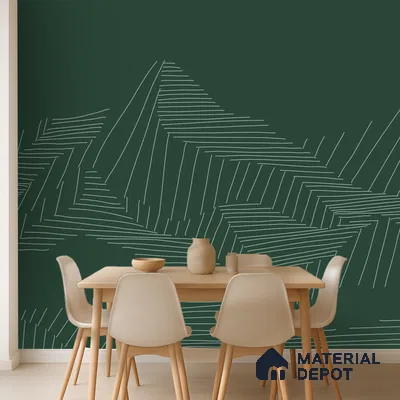 Verdant Topography Natural Art | WP 04156 B Non Woven Matte Finish Abstract Style Premium Customized size Wallpaper | 150 GSM WP01MTF Paper | (MOQ = 30 Sq. Ft.)