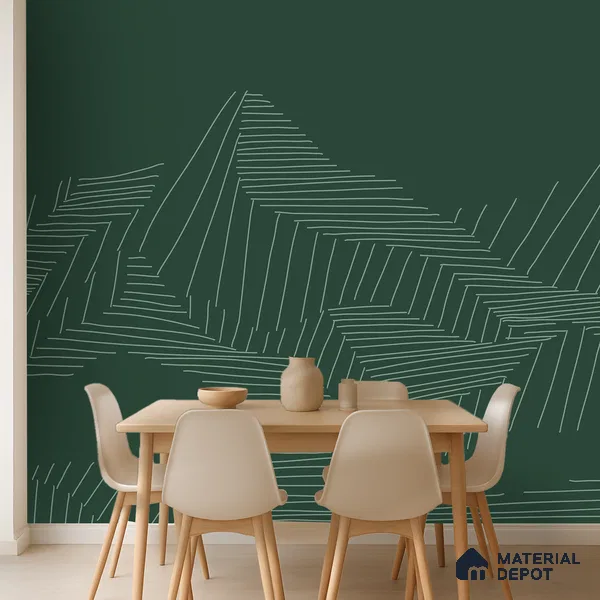 Verdant Topography Natural Art | WP 04156 B Non Woven Matte Finish Abstract Style Premium Customized size Wallpaper | 150 GSM WP01MTF Paper | (MOQ = 30 Sq. Ft.)