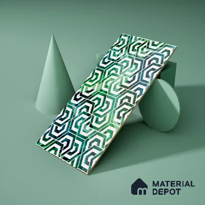 Highlighter Wall Tile TL 06510  SR BL 4027 Highlighter 1 24 inch x 12 inch Ceramic Glossy Finish - 8 mm | Suitable for Accent / Feature Walls, Bathroom, Kitchen Wall & Backsplashes (Sample)