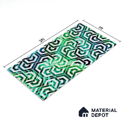 Highlighter Wall Tile TL 06510  SR BL 4027 Highlighter 1 24 inch x 12 inch Ceramic Glossy Finish - 8 mm | Suitable for Accent / Feature Walls, Bathroom, Kitchen Wall & Backsplashes (Sample)