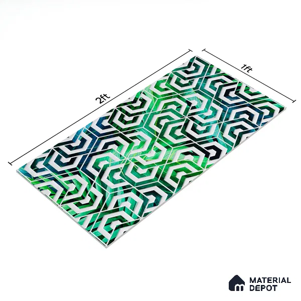 Highlighter Wall Tile TL 06510  SR BL 4027 Highlighter 1 24 inch x 12 inch Ceramic Glossy Finish - 8 mm | Suitable for Accent / Feature Walls, Bathroom, Kitchen Wall & Backsplashes (Sample)