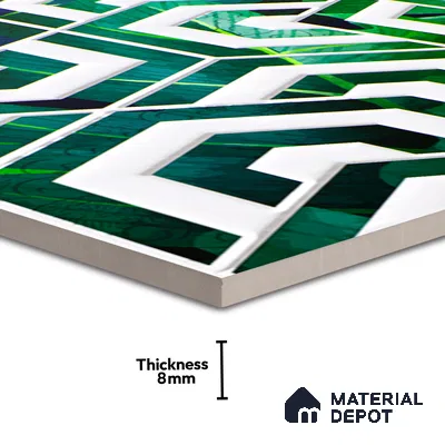 Highlighter Wall Tile TL 06510  SR BL 4027 Highlighter 1 24 inch x 12 inch Ceramic Glossy Finish - 8 mm | Suitable for Accent / Feature Walls, Bathroom, Kitchen Wall & Backsplashes (Sample)