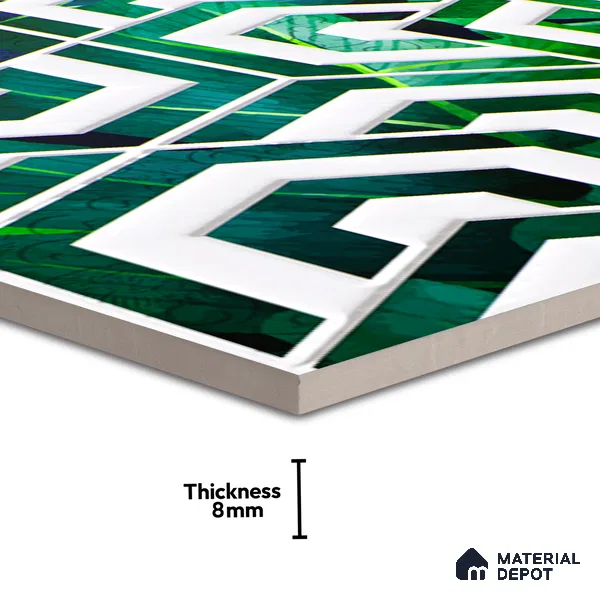 Highlighter Wall Tile TL 06510  SR BL 4027 Highlighter 1 24 inch x 12 inch Ceramic Glossy Finish - 8 mm | Suitable for Accent / Feature Walls, Bathroom, Kitchen Wall & Backsplashes (Sample)