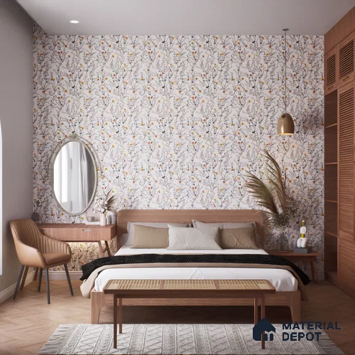 Floral Look Wall Tile TL 06517 C CR Multi Decor 04 4 ft x 2 ft Vitrified Matte Finish Tile - 9 mm | Suitable for Bathroom, Accent/Feature Wall, Dining Area