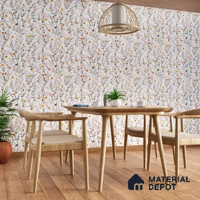 Floral Look Wall Tile TL 06517 C CR Multi Decor 04 4 ft x 2 ft Vitrified Matte Finish Tile - 9 mm | Suitable for Living Room, Bedroom, Bathroom, Dining (Sample)