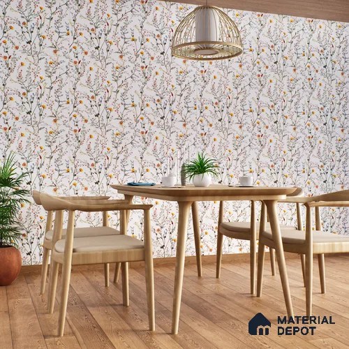 Floral Look Wall Tile TL 06517 C CR Multi Decor 04 4 ft x 2 ft Vitrified Matte Finish Tile - 9 mm | Suitable for Living Room, Bedroom, Bathroom, Dining