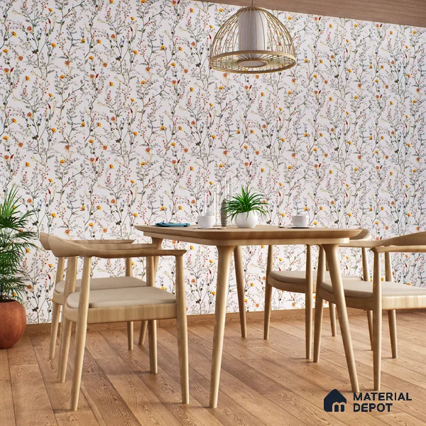 Floral Look Wall Tile TL 06517 C CR Multi Decor 04 4 ft x 2 ft Vitrified Matte Finish Tile - 9 mm | Suitable for Living Room, Bedroom, Bathroom, Dining (Sample)