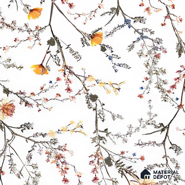 Floral Look Wall Tile TL 06517 C CR Multi Decor 04 4 ft x 2 ft Vitrified Matte Finish Tile - 9 mm | Suitable for Living Room, Bedroom, Bathroom, Dining (Sample)