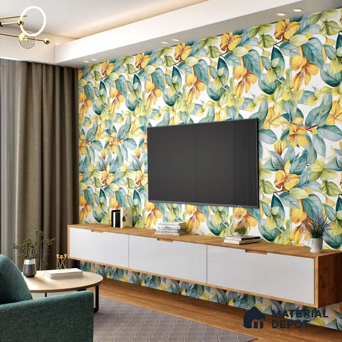 Tropical Look Wall Tile TL 06517 E CR Multi Decor 07 4 ft x 2 ft Vitrified Matte Finish Tile - 9 mm | Suitable for Bathroom, Accent/Feature Wall, Foyer