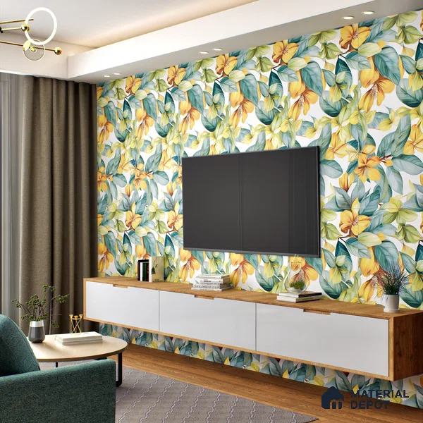 Tropical Look Wall Tile TL 06517 E CR Multi Decor 07 4 ft x 2 ft Vitrified Matte Finish Tile - 9 mm | Suitable for Living Room, Bedroom, Bathroom, Dining (Sample)