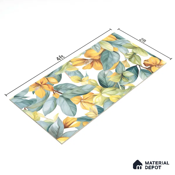 Tropical Look Wall Tile TL 06517 E CR Multi Decor 07 4 ft x 2 ft Vitrified Matte Finish Tile - 9 mm | Suitable for Living Room, Bedroom, Bathroom, Dining (Sample)
