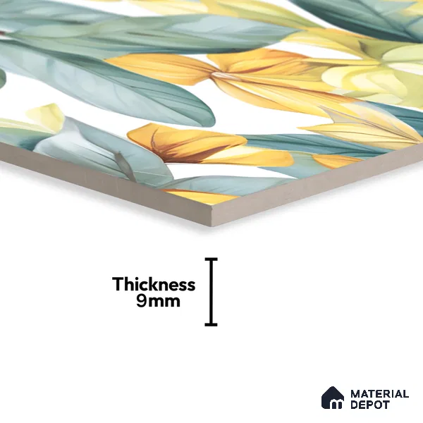 Tropical Look Wall Tile TL 06517 E CR Multi Decor 07 4 ft x 2 ft Vitrified Matte Finish Tile - 9 mm | Suitable for Living Room, Bedroom, Bathroom, Dining (Sample)