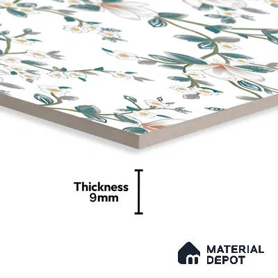 Floral Look Wall Tile TL 06517 G CR Multi Decor 09 4 ft x 2 ft Vitrified Matte Finish Tile - 9 mm | Suitable for Living Room, Bedroom, Bathroom, Dining (Sample)