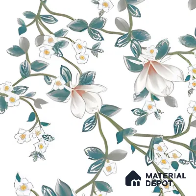 Floral Look Wall Tile TL 06517 G CR Multi Decor 09 4 ft x 2 ft Vitrified Matte Finish Tile - 9 mm | Suitable for Living Room, Bedroom, Bathroom, Dining (Sample)
