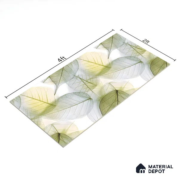 Tropical Look Wall Tile TL 06517 CR Multi Decor 01 4 ft x 2 ft Vitrified Matte Finish Tile - 9 mm | Suitable for Living Room, Bedroom, Bathroom, Dining (Sample)